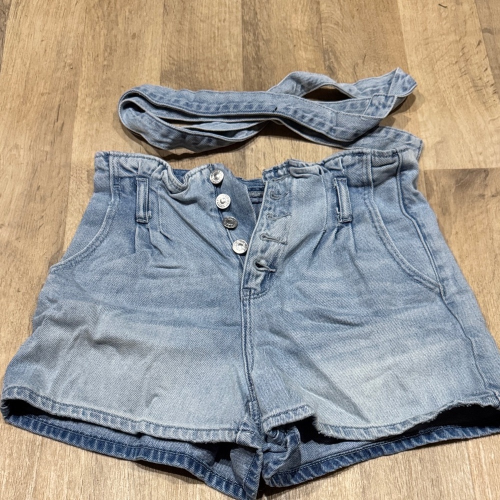 American Eagle Outfitters Light Blue High Waist Shorts